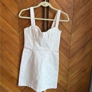 NWT Reformation White Denim Mini Dress